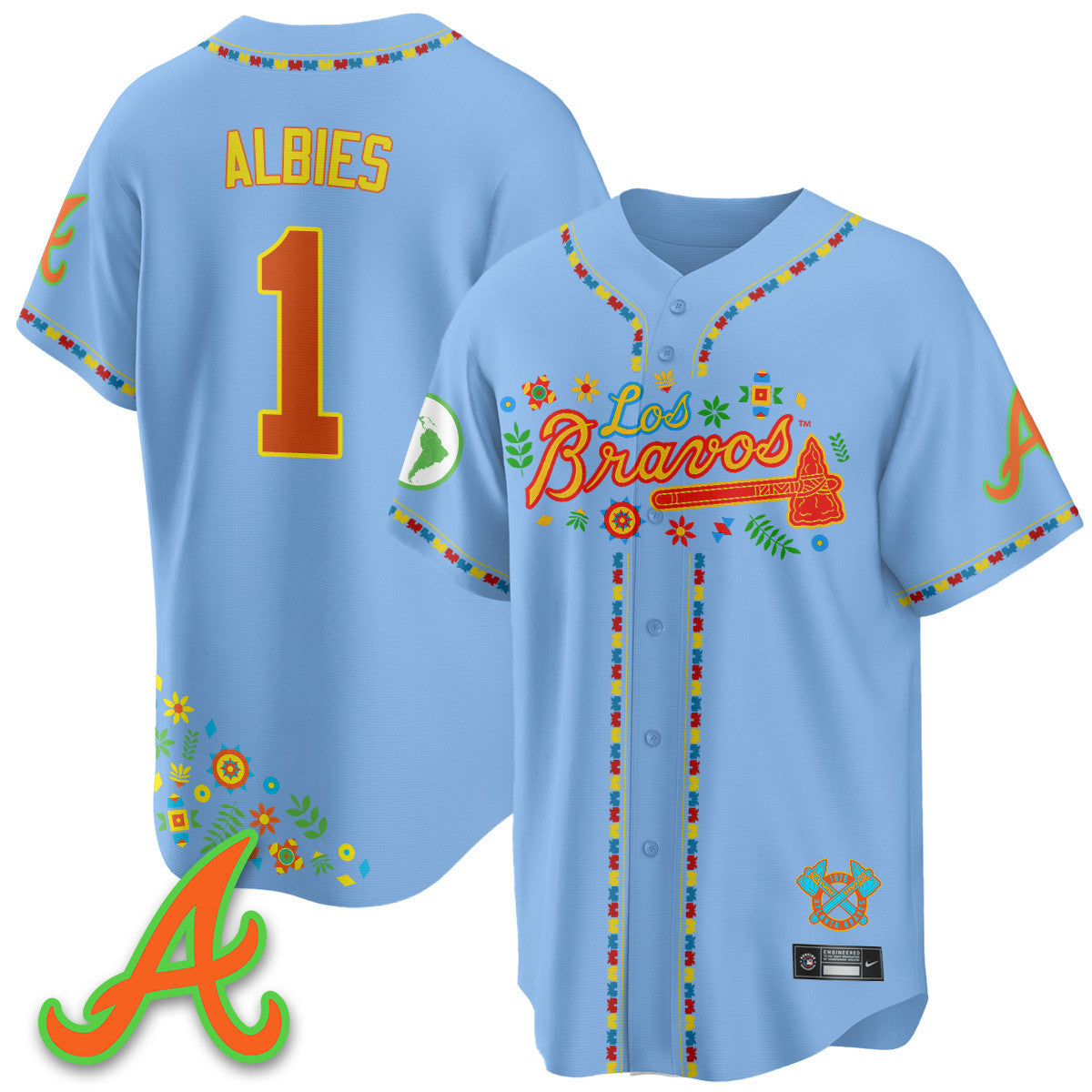 Women's Atlanta Braves 2025 "Los Bravos" Jersey - All Stitched