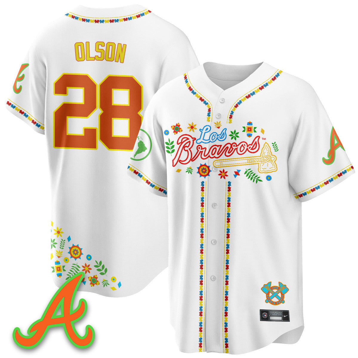 Men's Atlanta Braves 2025 "Los Bravos" Jersey - All Stitched