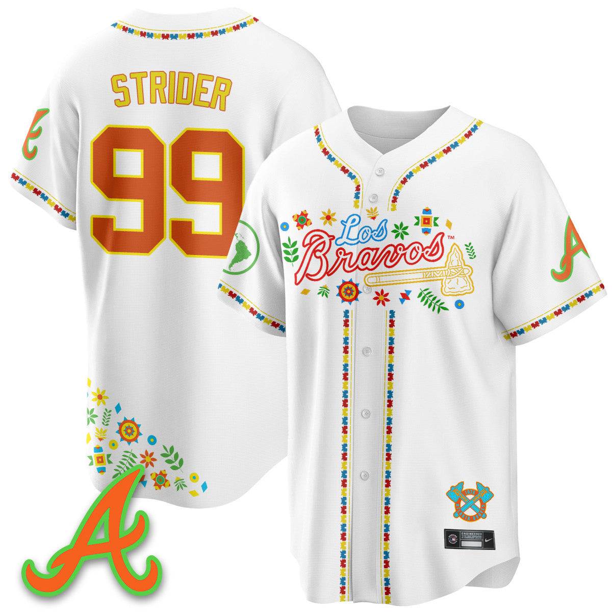 Men's Atlanta Braves 2025 "Los Bravos" Jersey - All Stitched