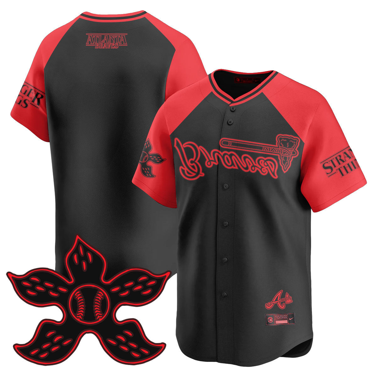 Men's Atlanta Braves Stranger Things 2025 Limited Jersey - All Stitched