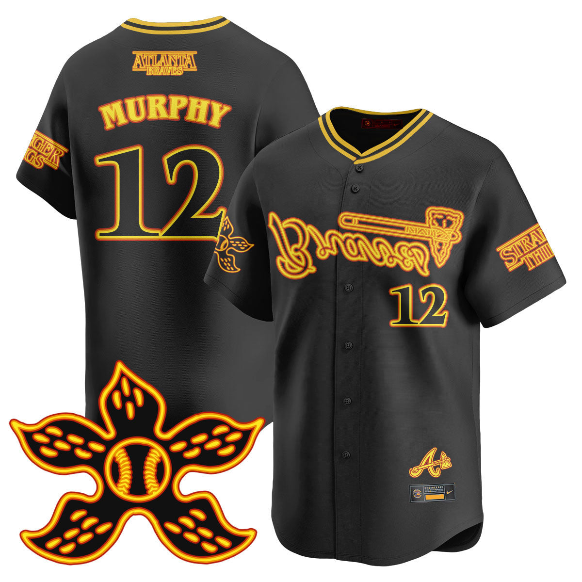 Men's Atlanta Braves Stranger Things 2025 Limited Jersey - All Stitched