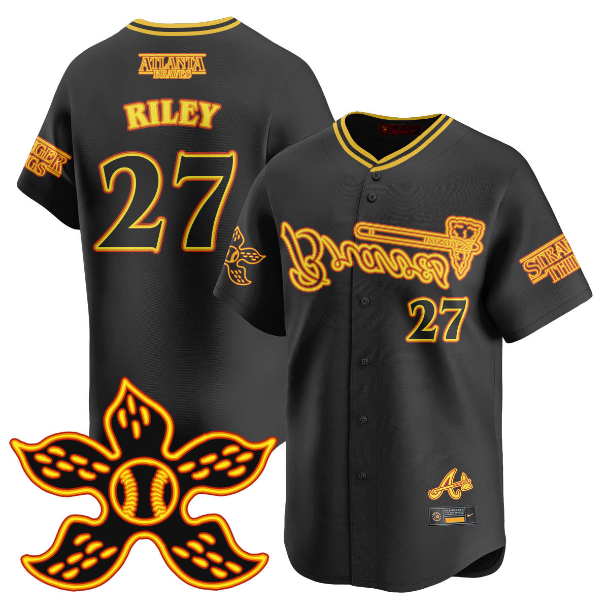 Men's Atlanta Braves Stranger Things 2025 Limited Jersey - All Stitched