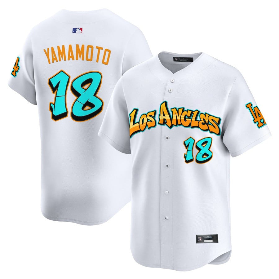 Men's Los Angeles Dodgers 'Graffiti Street Style Edition' Vapor Premier Limited Jersey - All Stitched