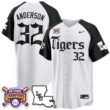 Youth's LSU Tigers 2025 World Series Champions 'Gothic Geaux Edition' Jersey - All Stitched