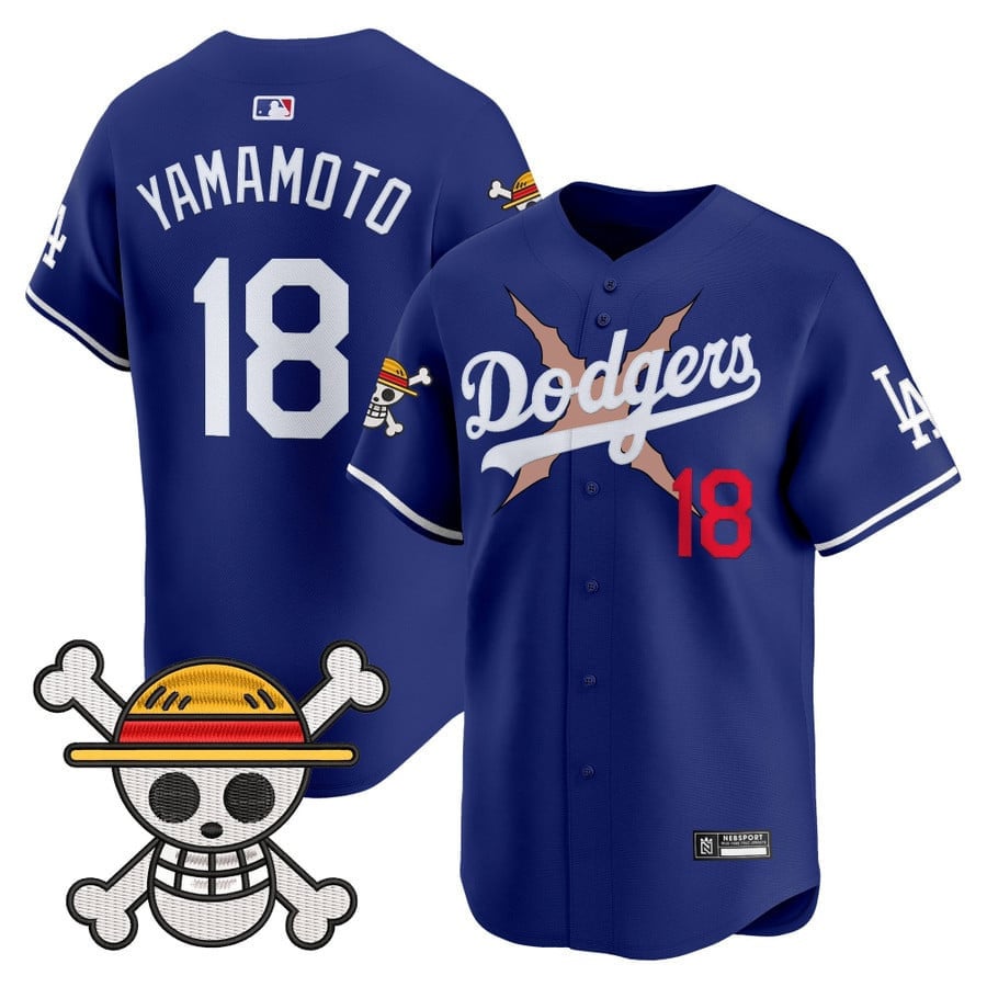 Men's Los Angeles Dodgers x One Piece 2025 Vapor Premier Limited Jersey - All Stitched