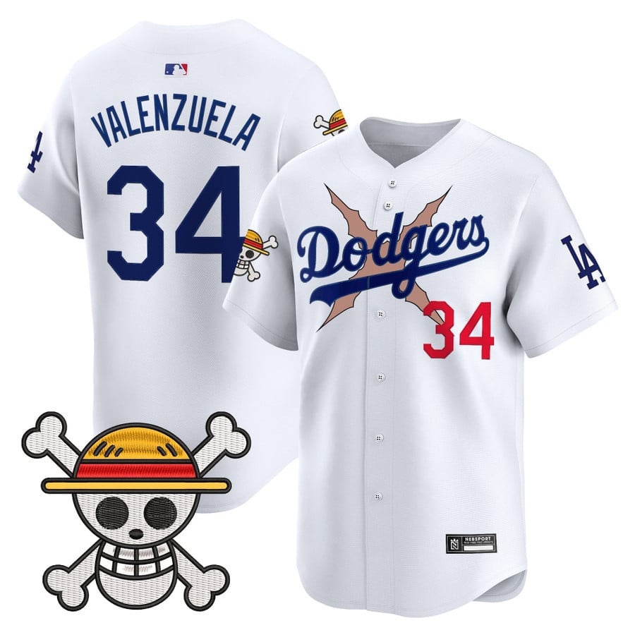 Men's Los Angeles Dodgers x One Piece 2025 Vapor Premier Limited Jersey - All Stitched