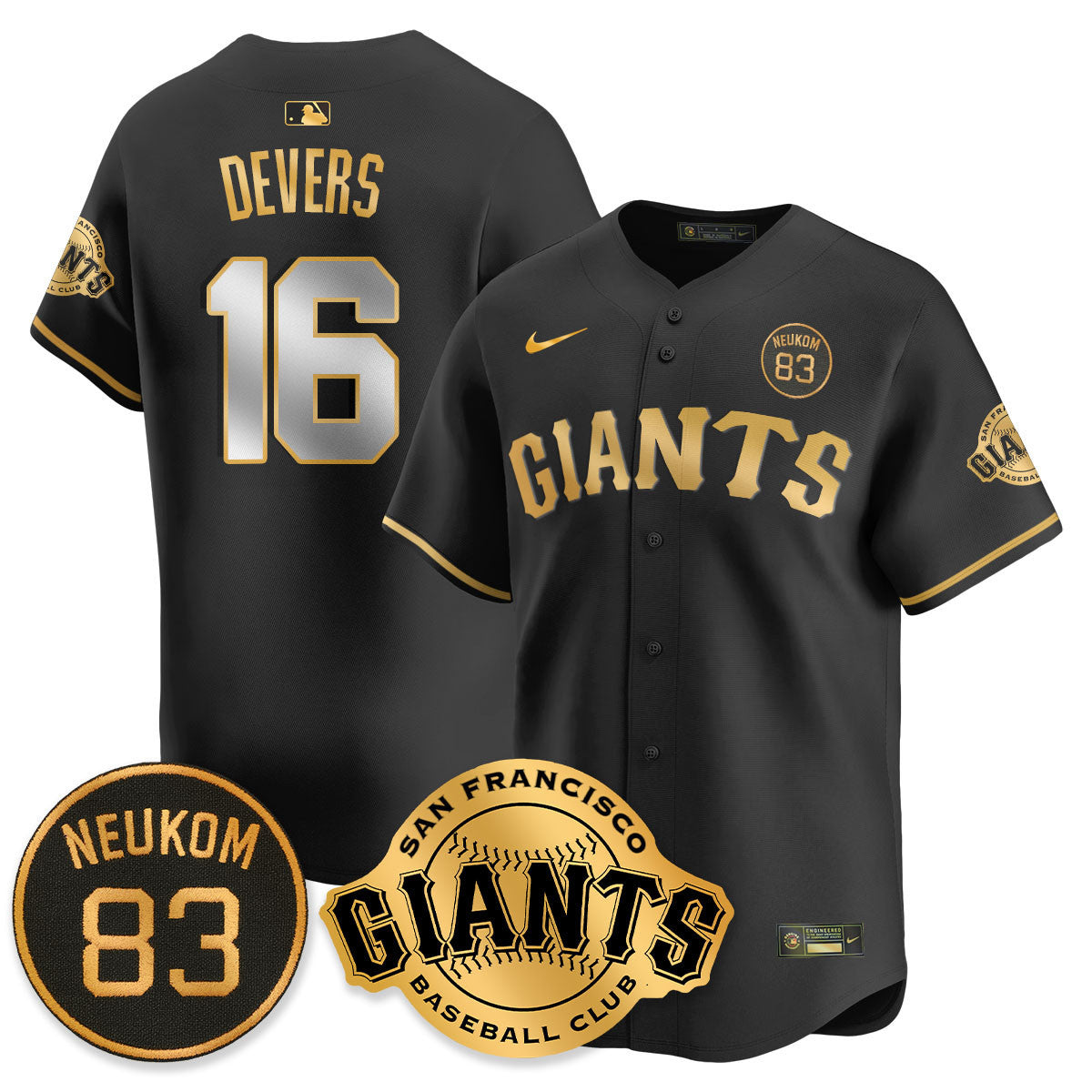 Men's San Francisco Giants Bill Neukom Memorial 2025 Jersey - All Stitched