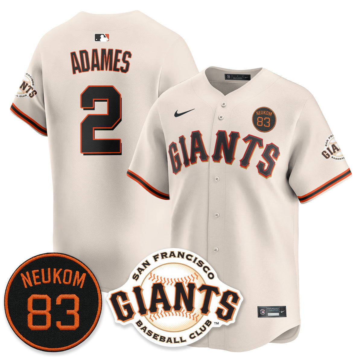 Men's San Francisco Giants Bill Neukom Memorial 2025 Jersey - All Stitched