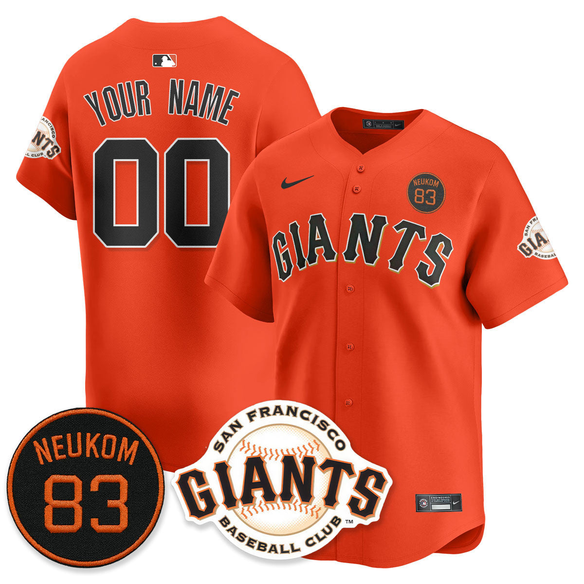 Men's San Francisco Giants Bill Neukom Memorial 2025 Jersey - All Stitched