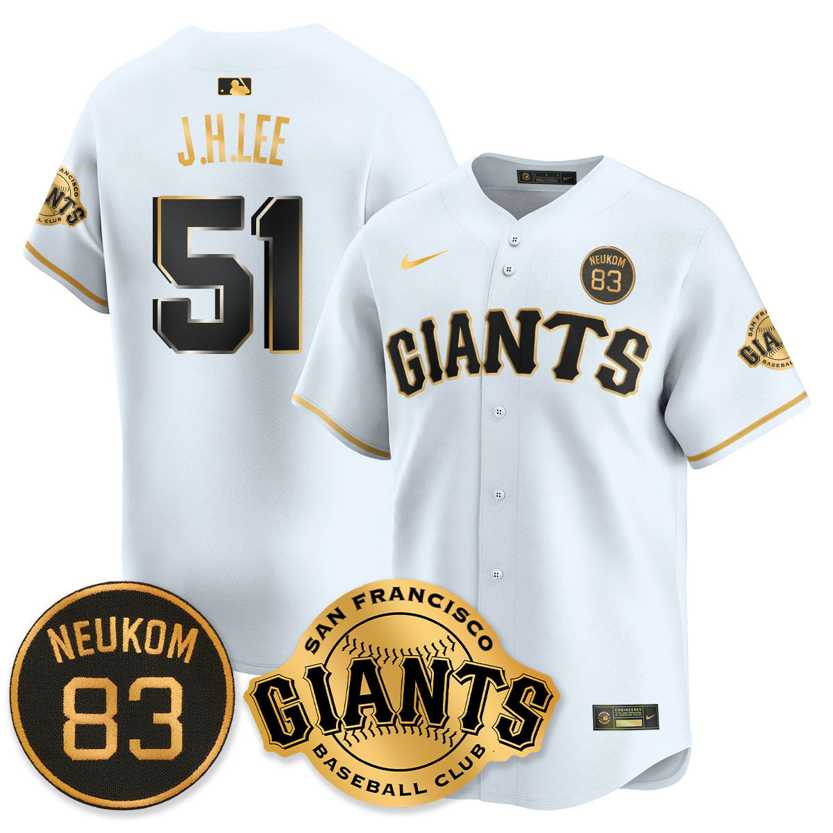 Men's San Francisco Giants Bill Neukom Memorial 2025 Jersey - All Stitched