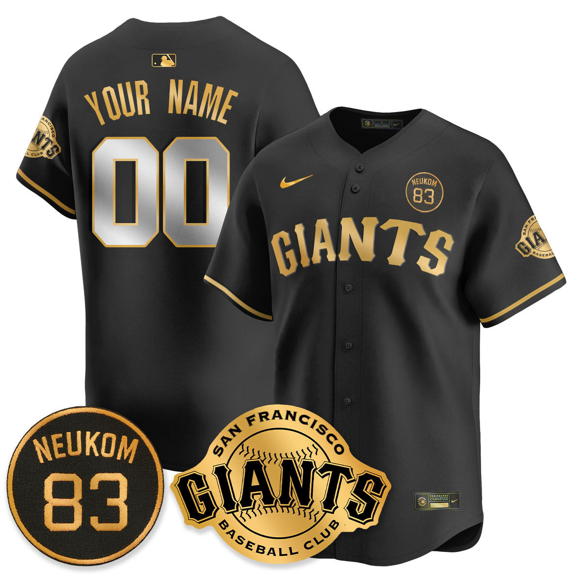 San Francisco Giants Bill Neukom Memorial Custom 2025 Jersey - All Stitched