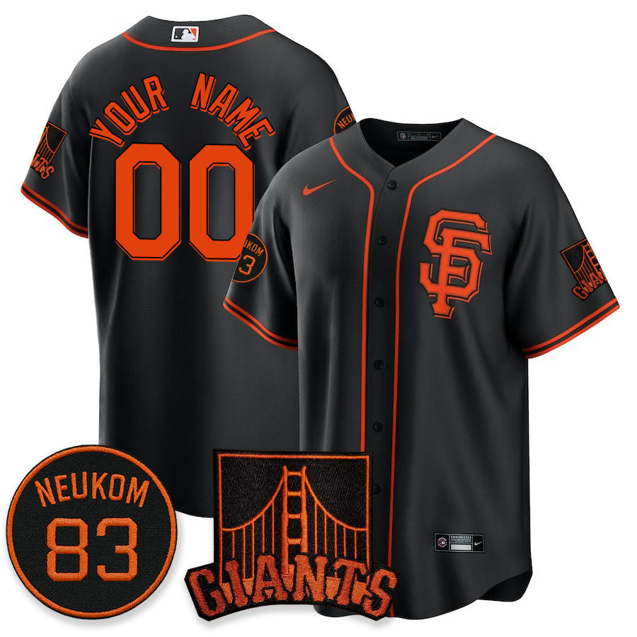San Francisco Giants Bill Neukom Memorial Custom 2025 Jersey - All Stitched