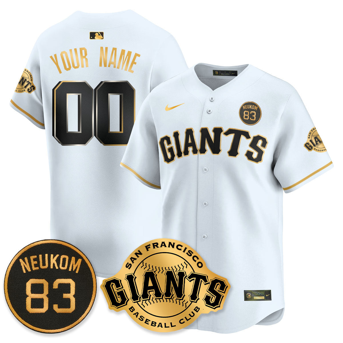 San Francisco Giants Bill Neukom Memorial Custom 2025 Jersey - All Stitched