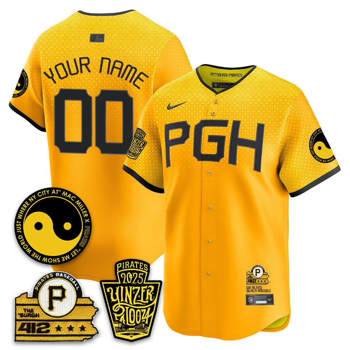 Pittsburgh Pirates Yinzerpalooza 2025 Limited Custom Jersey - All Stitched
