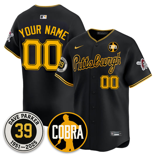 Custom Pittsburgh Pirates Memories Dave Parker Jersey- “COBRA” Patch - All Stitched
