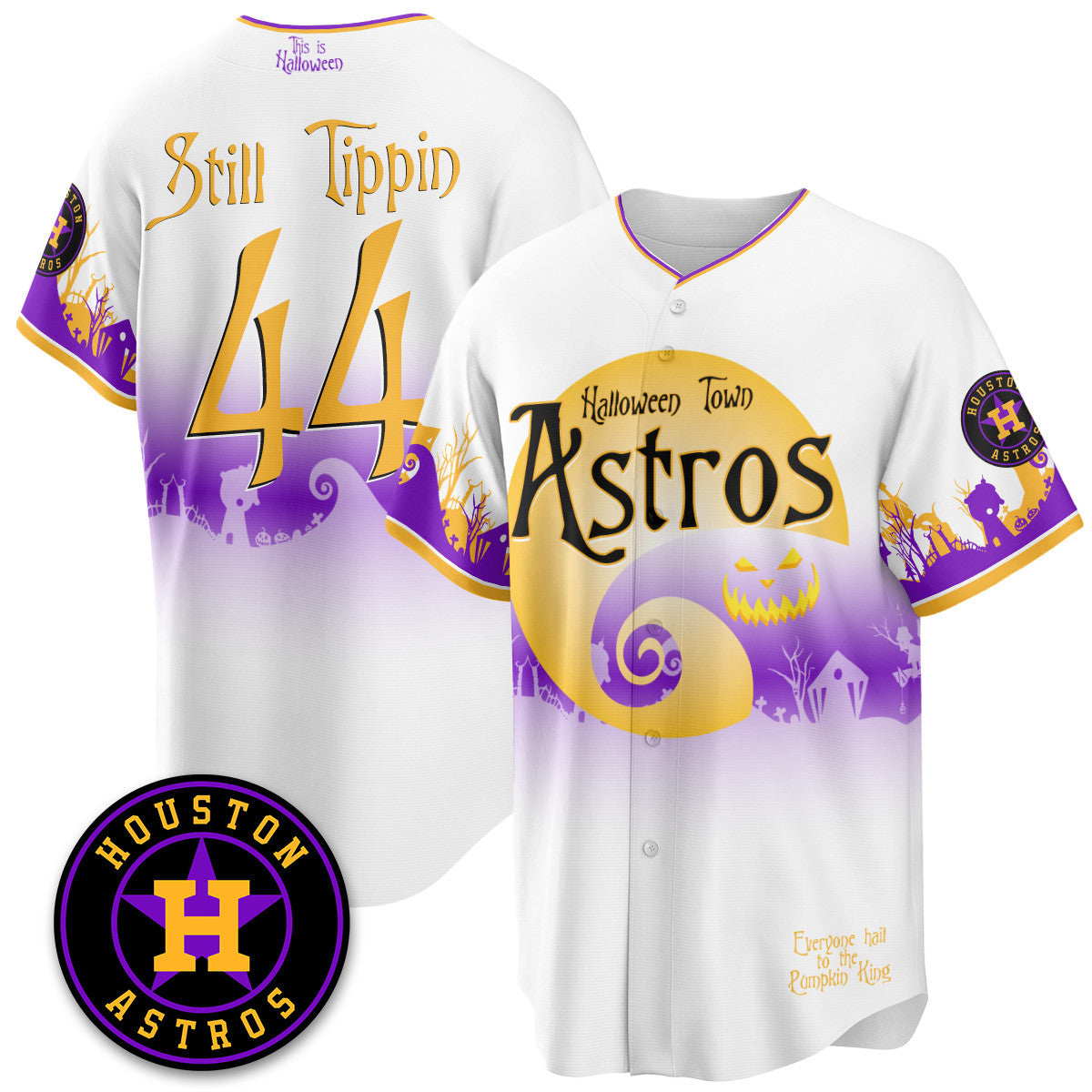 Men's Houston Astros "Halloween Town" Limited Jersey - Stitched