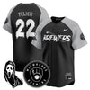 Men's Milwaukee Brewers "Scream Ghostface" Jersey - All Stitched