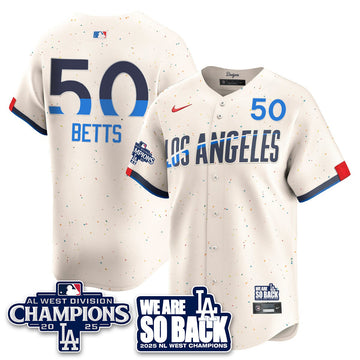Men's Los Angeles Dodgers 2025 NL West Division Champions Jersey - All Stitched