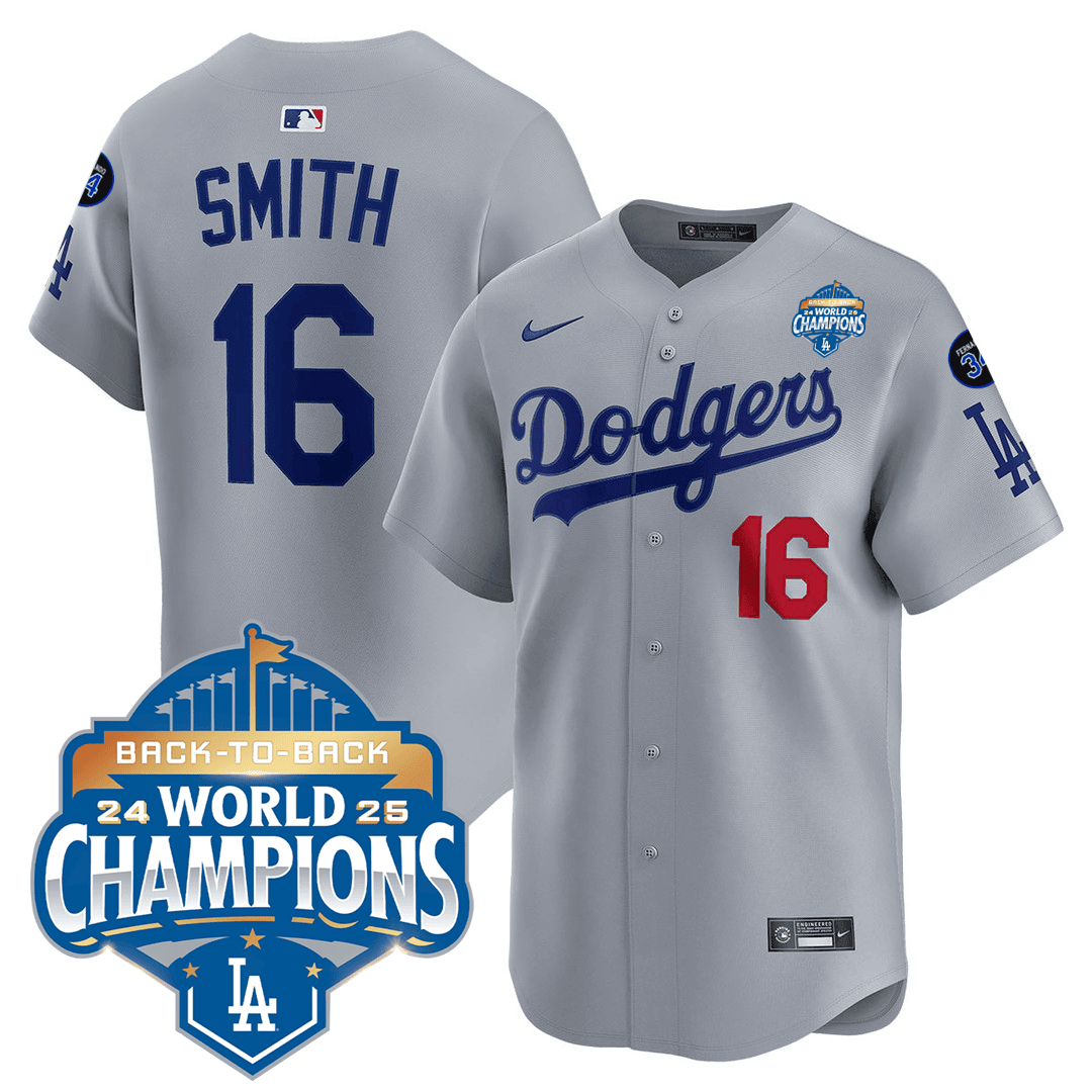 Men's Dodgers 2025 World Series - Back To Back Champions Vapor Premier Limited Jersey V2 - All Stitched
