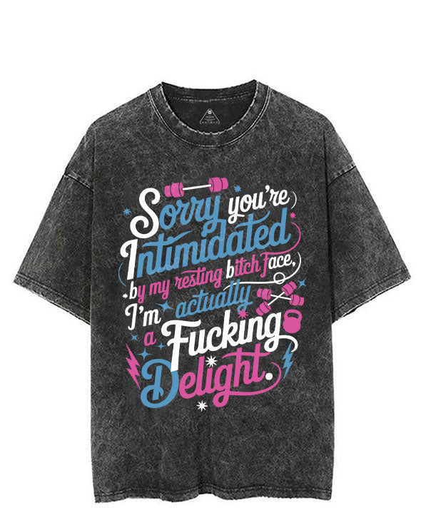 SORRY YOU'RE INTIMIDATED BY MY RESTING BITCH FACE VINTAGE GYM SHIRT