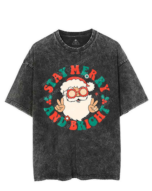 STAY MERRY AND BRIGHT VINTAGE GYM SHIRT