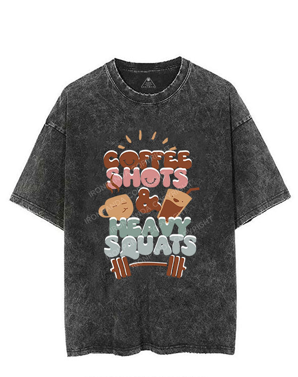 Coffee Shots and Heavy Squats Vintage Gym Shirt
