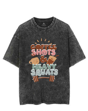 Coffee Shots and Heavy Squats Vintage Gym Shirt