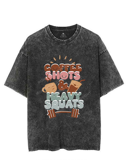 Coffee Shots and Heavy Squats Vintage Gym Shirt