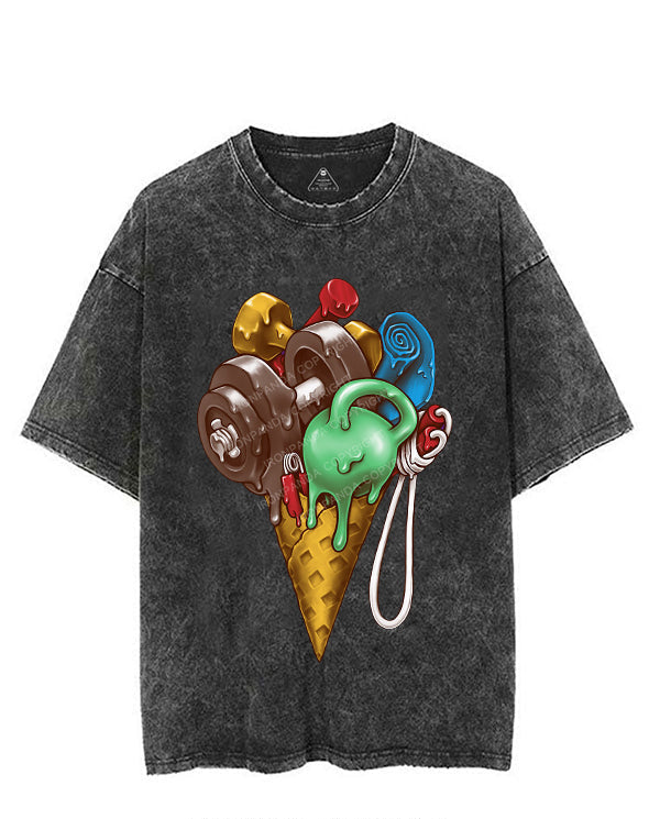 Ice Cream Workout Vintage Gym Shirt