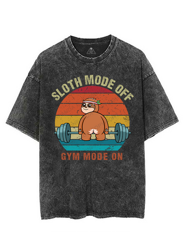 SLOTH MODE OFF GYM MODE ON VINTAGE GYM SHIRT