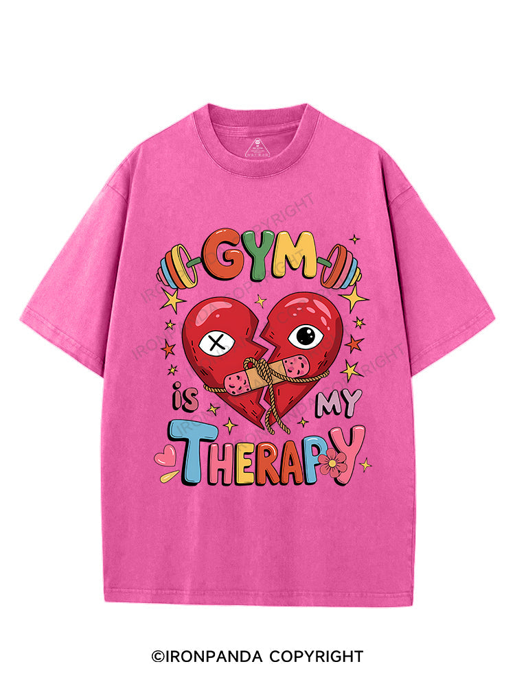 GYM IS MY THERAPY VINTAGE GYM SHIRT