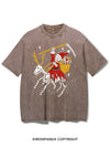 GRIM REAPER SANTA ON A REINDEER VINTAGE GYM SHIRT