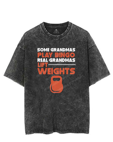 Real Grandmas Lift Weights VINTAGE GYM SHIRT