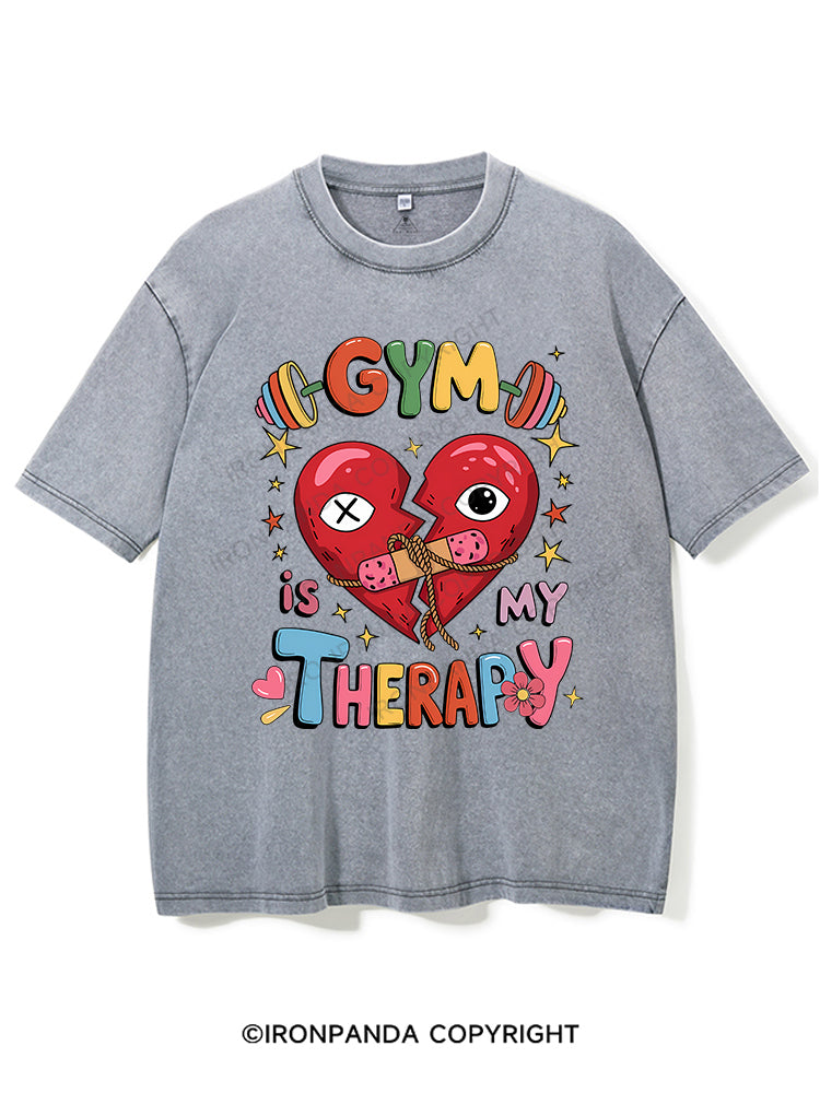 GYM IS MY THERAPY VINTAGE GYM SHIRT