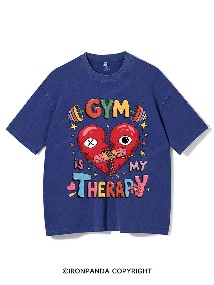 GYM IS MY THERAPY VINTAGE GYM SHIRT