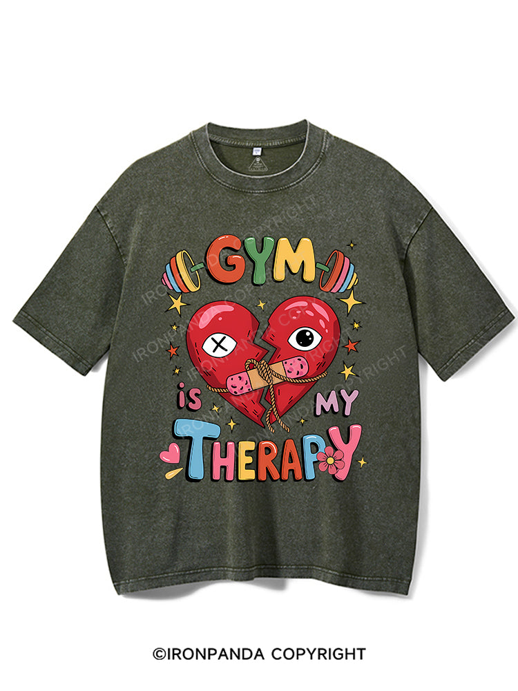 GYM IS MY THERAPY VINTAGE GYM SHIRT