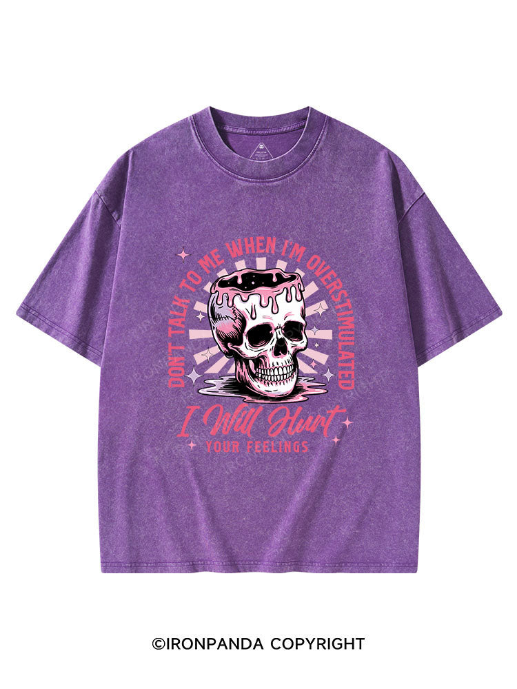 DON'T TALK TO ME WHEN I'M OVERSTIMULATED VINTAGE GYM SHIRT