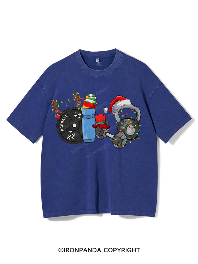CHRISTMAS STYLE IN THE GYM VINTAGE GYM SHIRT