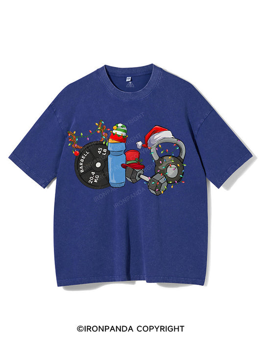 CHRISTMAS STYLE IN THE GYM VINTAGE GYM SHIRT