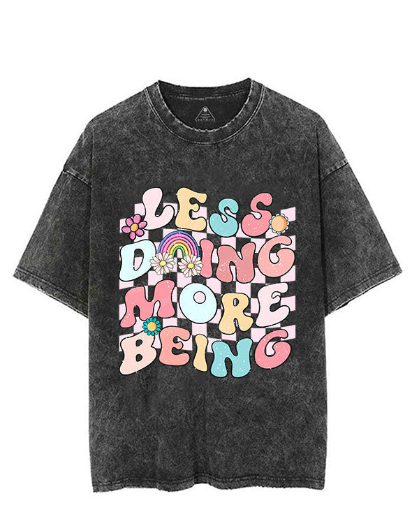 LESS DOING MORE BEING VINTAGE GYM SHIRT