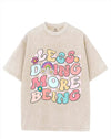 LESS DOING MORE BEING VINTAGE GYM SHIRT