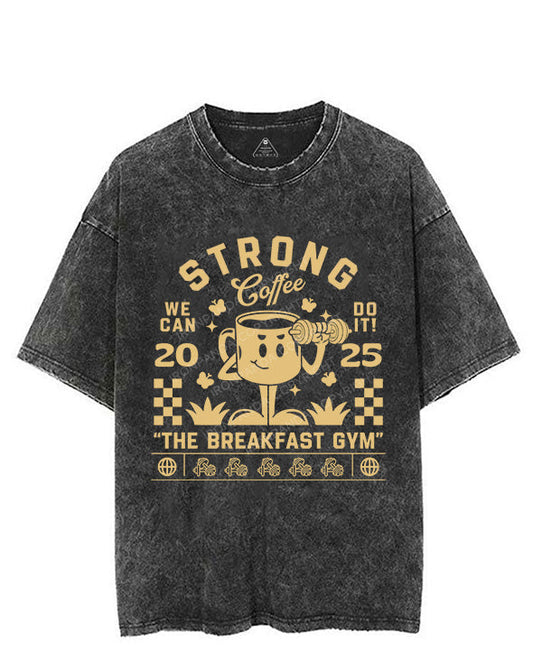 STRONG COFFEE VINTAGE GYM SHIRT