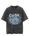 CARBIE I LOVE CARBS VINTAGE GYM SHIRT