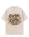 CARBIE I LOVE CARBS VINTAGE GYM SHIRT