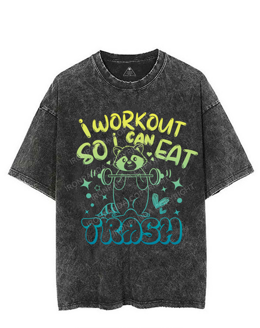 I WORKOUT SO I CAN EAT TRASH VINTAGE GYM SHIRT