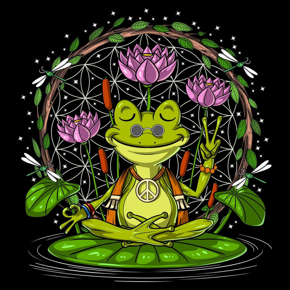 Frog Hippie Meditation T-Shirt