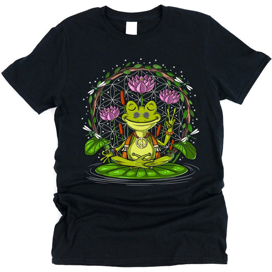 Frog Hippie Meditation T-Shirt