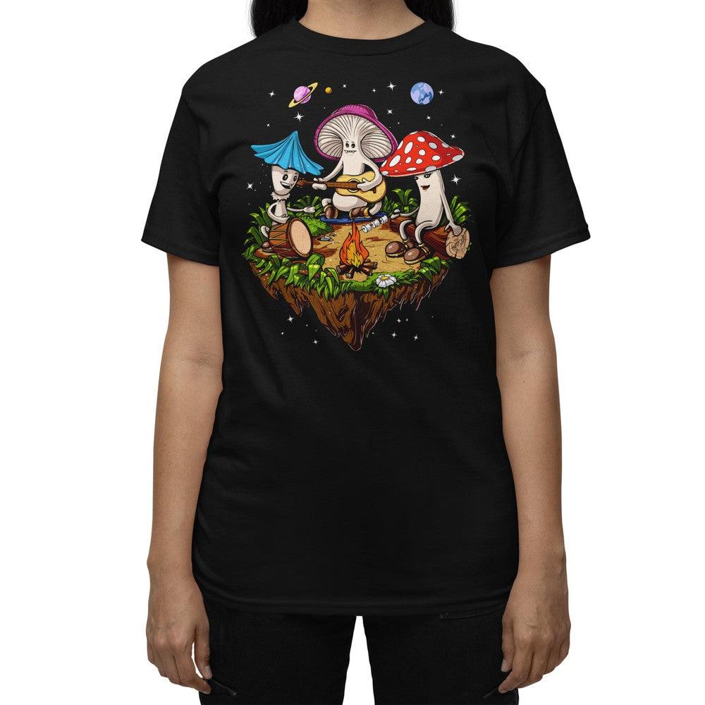 Hippie Mushrooms Camping T-Shirt