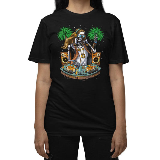 Hippie Skeleton DJ T-Shirt