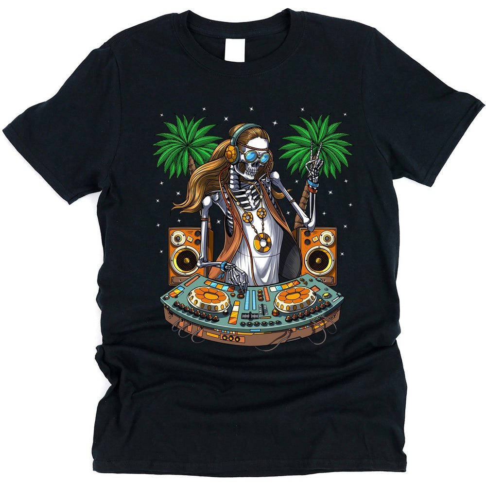 Hippie Skeleton DJ T-Shirt